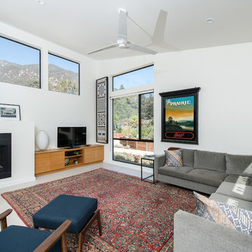 mountain views from kitchen and living room