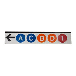 Ward Maps - Authentic MTA ACBD1 Subway Sign - Artwork