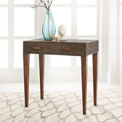 MH - Shagreen Bedside With Rosewood Legs - Products