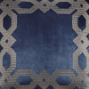 Croscill Clermont Traditional Embroidered Euro Sham, Navy Blue
