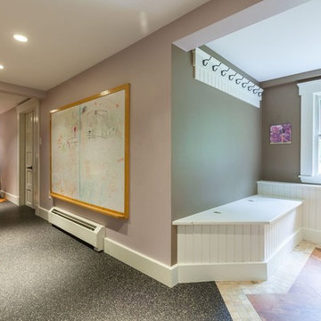 Built-In Bench and Workspace Transition Area – North Shore MA