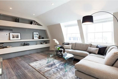 This is an example of a contemporary living room in London.