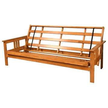 Caleb Frame Futon With Butternut Finish, Frame Only