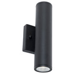 AFX Inc. - Beverly Outdoor LED Wall Sconce, Black, 10" - Illuminate your outdoor space with the Beverly Outdoor LED Wall Sconce, expertly crafted from aluminum and glass for enduring durability. With integrated LED technology, this dimmable fixture offers both efficient lighting and ambiance control. Its wet location rating ensures suitability for various weather conditions, while the cylindrical shape and modern-transitional style combine to create a sleek and versatile lighting solution that enhances your outdoor decor.