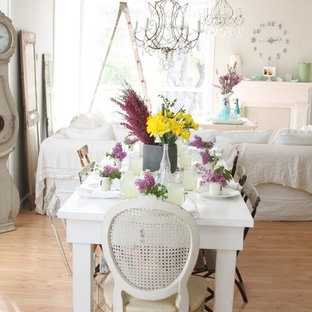 Design ideas for a traditional open plan dining in Other.