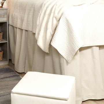 Dorm Bed Skirts- Flax