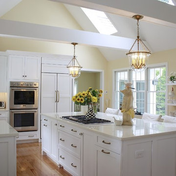 White Compac Perlino Quartz Kitchen