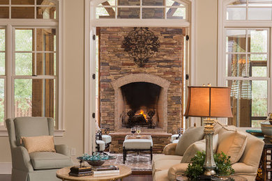 Living room - traditional living room idea in Other
