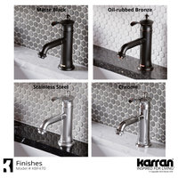 Karran 1-Handle 1-Hole Bathroom Faucet With Pop-up Drain, Chrome