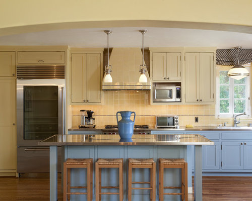 Blue And Yellow Kitchen Houzz