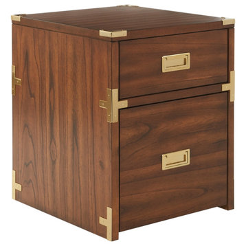 Wellington 2 Drawer File Cabinet in Toasted Brown Wheat Fully Assembled