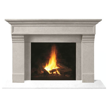 Fireplace Stone Mantel 1111.556 With Filler Panels, Natural, No Hearth Pad