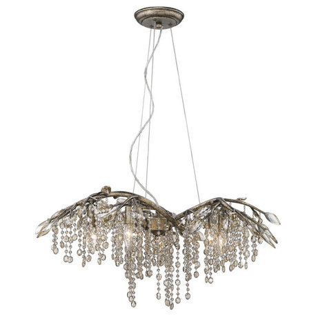 Autumn Twilight 6-Light Chandelier, Mystic Gold