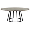 The Zale Dining Table, 72", Storm Gray, Industrial, Round