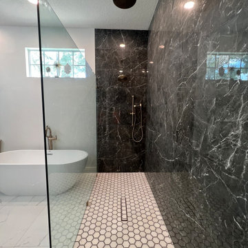 Large open shower