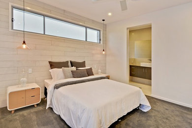 Inspiration for a contemporary bedroom in Sunshine Coast.