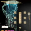 Remote Controlled Rainfall Led Shower System, Style 3- Remote Control Light