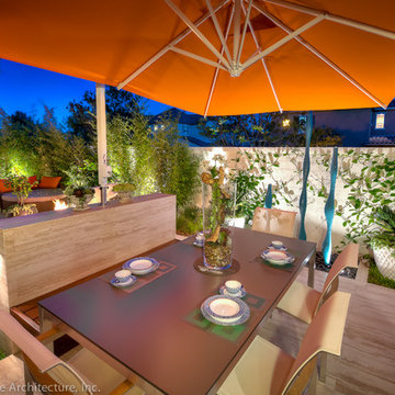 Modern Multi-Space Outdoor Entertaining Backyard