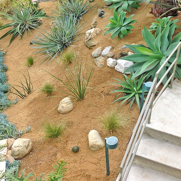 Hillside Landscaping Ideas--Decomposed Granite & Large Rocks