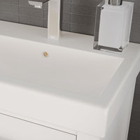 Mia Bathroom Vanity, White, 18", Single Sink
