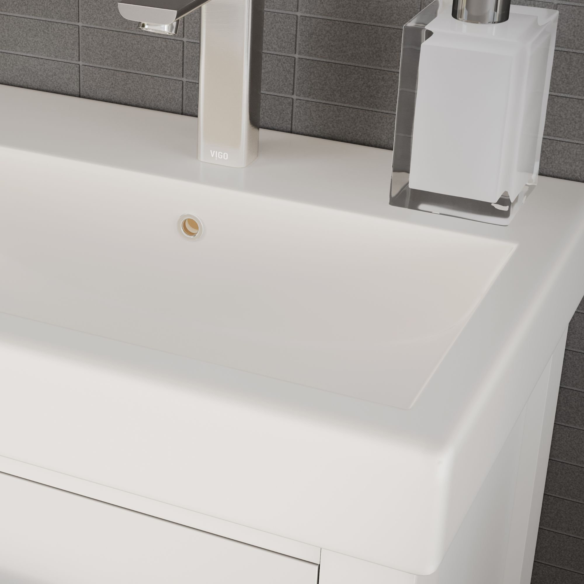 Mia Bathroom Vanity, White, 18", Single Sink
