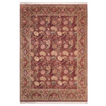 Bareens Designer Rugs - Spring Pak Persian William Red/Brown Wool Rug - 8'0'' x 10'2'' - Designed with mesmerizing intricacy and gorgeous color palette, this hand-knotted masterpiece demonstrates the beauty and electrifying thrill of Pak Persian art. These meticulously hand-knotted Pak-Persian rug is made with pure wool and features breathtaking traditional, transitional, and tribal designs in bold luxurious color pallets. Known for their intricate designs these rugs are a reproduction of Persian rugs, made in Pakistan with unique Mughal designs. Made by master weavers using the same Persian texture, design and dying technique, we wanted to produce the most significant manifestation of Persian art, life, and culture. This rug is most famous for its exceptional quality, incredible designs, patterns, and vibrant rich color. Pak-Persian rugs made with Persian weave with high knot counts, which enables the high intricacy and detail found in the patterns are also referred to as "State of art", each color adds a rich beautiful detail in the artwork of this rug. The design, color, and beautiful chromatic composition with a vibrant sheen with intricate designs, exude beauty, elegance, and quality make this rug a masterpiece of its own.