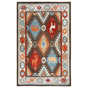 Rizzy Northwoods Nwd102 Lodge Rug, Brown, 8'0"x10'0"