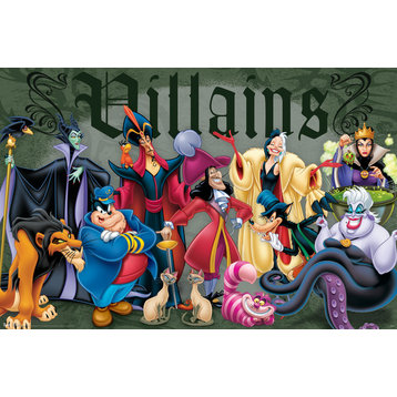 Disney Villains Poster, Premium Unframed