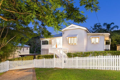 This is an example of a white house exterior in Brisbane.