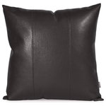 Amanda Erin - Avanti 20"x20" Pillow, Black - Change up color themes or add pop to a simple sofa or bedding display by piling up the pillows in a multitude of colors, textures and patterns. This Avanti Pillow features a sultry black color, textured grain and a paneled design to give the look of true leather.