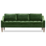 Kardiel - Brando Leather and Fabric Sofa, Grass - CLASSY BUT NOT FUSSY