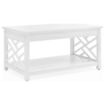 Alaterre Furniture Coventry White Wood Coffee Table