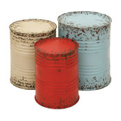 Silo Drum Tables, Set of 3
