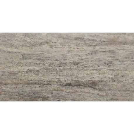 12"x24"x.5" Silver Travertine Tile Vein, Cut Filled, Polished- 20 boxes