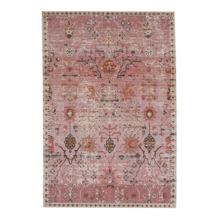 Vibe By Jaipur Living Elva Indoor/ Outdoor Oriental Tan/ Blue Area Rug  (5'X7'3)