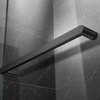 MoSweet Essence 62" - 66" x 76" Stainless Steel Frame Shower Door, Matte Black, 62"-66"