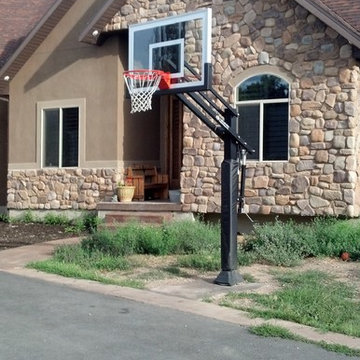 Josh W's Pro Dunk Silver Basketball System on a 60x20 in Park City, UT