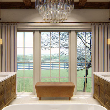 Rockin' M Interior - Primary Bath Window Wall