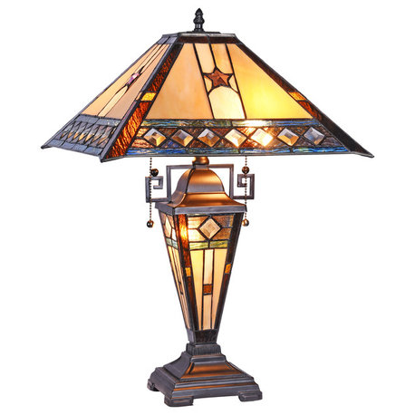 Tristan 1-Light Double Lit Table Lamp 16"