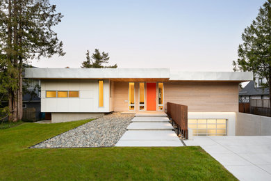 Example of a minimalist exterior home design in Other