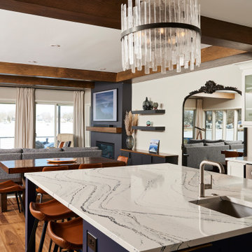 Lakeside Luxury: A Transitional Kitchen Remodel with Panoramic Views