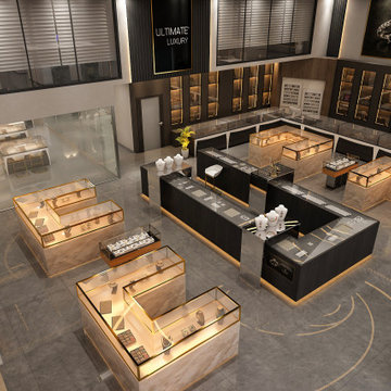Luxury Jewelry Showroom Interior Design | Contemporary Retail Space with Premium