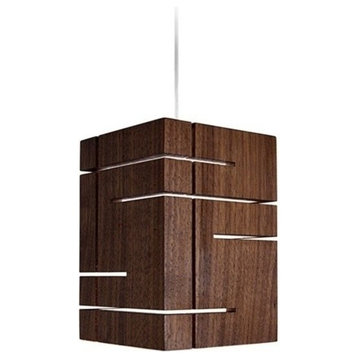 Claudo - LED Accent Pendant, Wood: Dark Stained Walnut