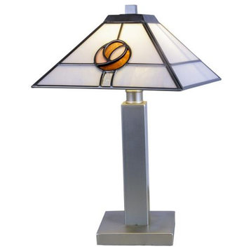Dale Tiffany STT19050 Mack Rose, 1 Light Table Lamp, Pewter/Silver
