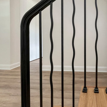Project #106 | Winding Staircase with Modern Balustrade