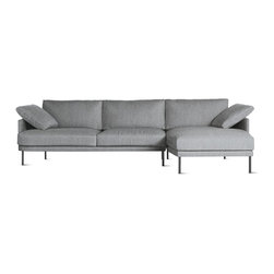 Camber Full Sectional in Fabric, Right, Onyx Legs - Products