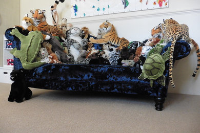 Bespoke build & upholster - soft toy family chaise