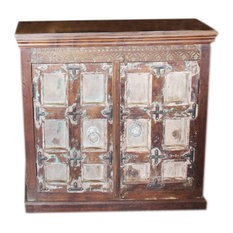 Consigned Rustic Sideboard Antique Indian Doors Farmhouses Media Cabinet