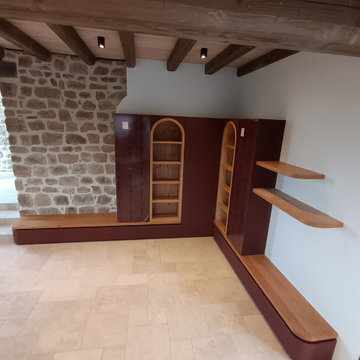 création d'un meuble de rangement avec niches cintrées