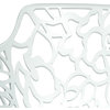 LeisureMod Modern Devon Aluminum Armchair, Set of 2, White, DCA23W2